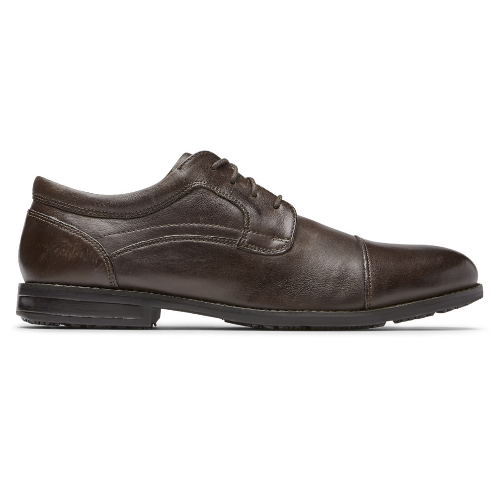 Oxfords Rockport Hombre Mexico - Mykel Cap Toe Marrom - YWGJK0816